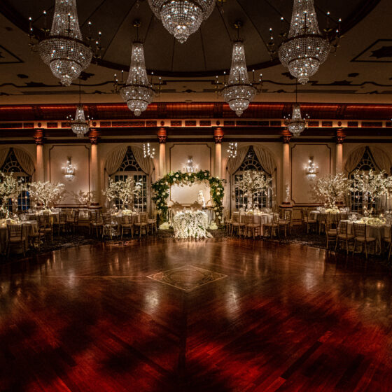 Elegant wedding reception decor.